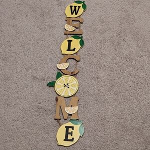 Lemon Themed Welcome Wooden Sign New!
